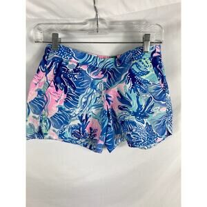 Lilly Pulitzer Patterned Pull On Shorts Size XS